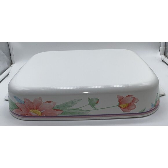 Vintage Corning Ware Casserole Lasagna Baking Dish Pink Peony A-21-B-N - Picture 13 of 14
